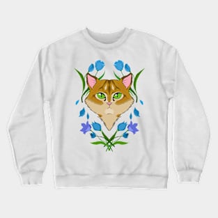 Cat-tee #3 (Tulip) Crewneck Sweatshirt